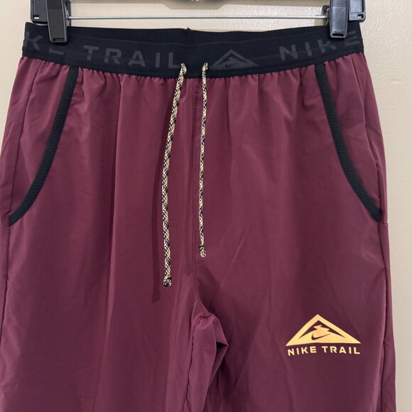 Nike Trail Dawn Range Dri-Fit Running Pants Night Maroon Men’s S DX0855-681 NEW - Picture 2 of 11